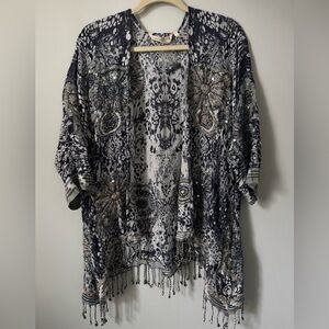 Bohemian Fringe Kimono Cardigan